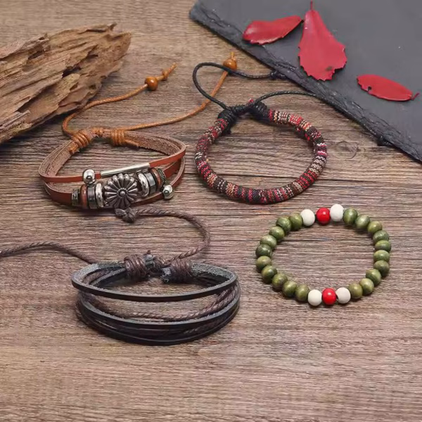 vintage woven leather bracelet-img4