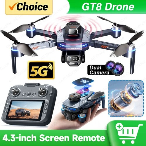 GT8 8K HD Dual Camera Drone – FPV WiFi Quadcopter with Obstacle Avoidance