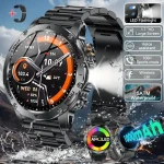 2026 Outdoor Smart Watch Men – 3ATM LED Flashlight BT Call Compass IP68 Tactical Gear - Image 21