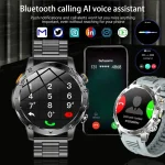 2026 Outdoor Smart Watch Men – 3ATM LED Flashlight BT Call Compass IP68 Tactical Gear - Image 5