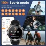 2026 Outdoor Smart Watch Men – 3ATM LED Flashlight BT Call Compass IP68 Tactical Gear - Image 7