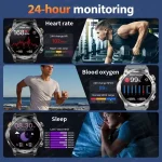2026 Outdoor Smart Watch Men – 3ATM LED Flashlight BT Call Compass IP68 Tactical Gear - Image 8