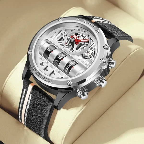 Luxury Electronic Quartz Watch – Men’s Business Wristwatch with Rotating Date