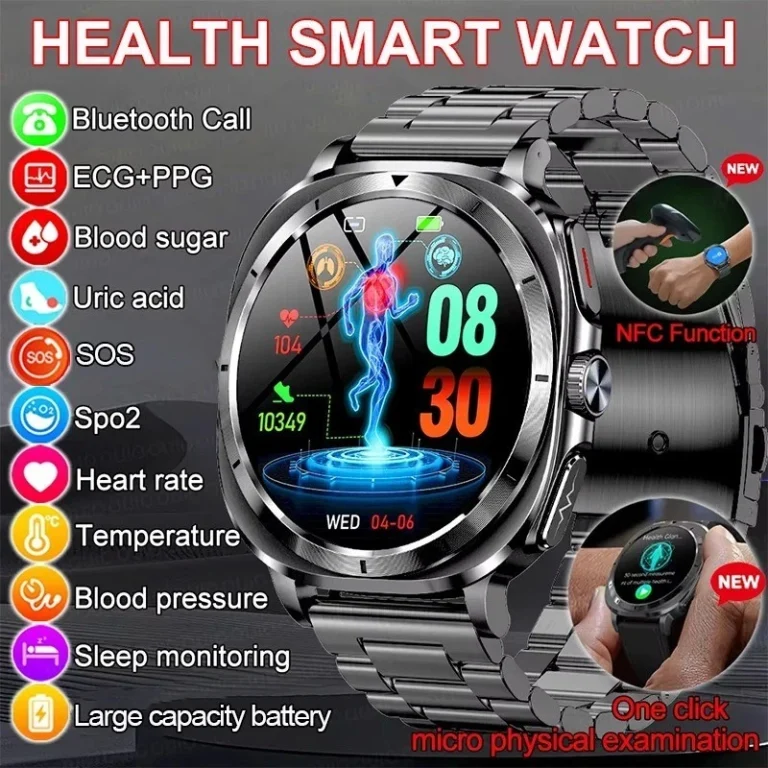 Smart Watch Medical Grade BP Oxygen Heart Rate Monitor